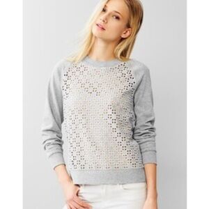 ❤️GAP Raglan Sleeve Eyelet Sweatshirt EUC